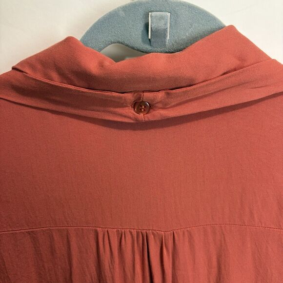 Modcloth Princess Highway Button Front Top Sz 20 Short Sleeve Rust Orange Retro - Picture 8 of 9